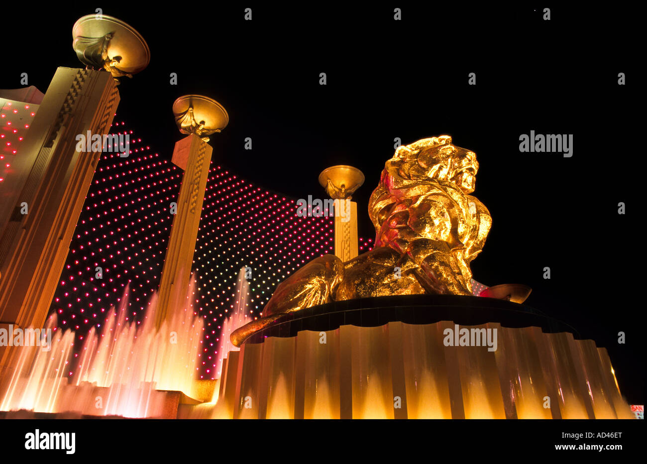 Lion of the MGM Grand Hotel, Las Vegas, United States of America Stock Photo