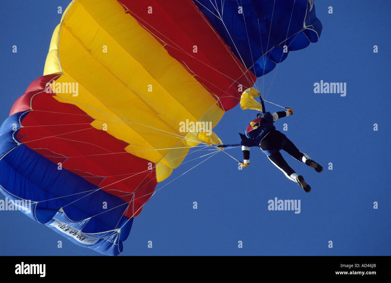 parachute jump land close precision sport Stock Photo Alamy