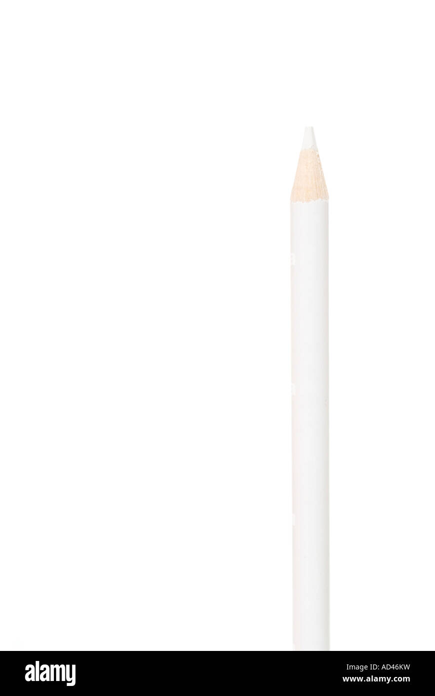 White pencil on a white background Stock Photo