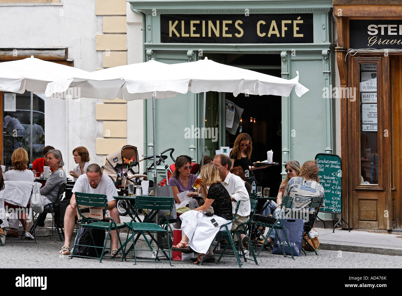Little City Café, Franziskanerplatz, Vienna, Austria Stock Photo