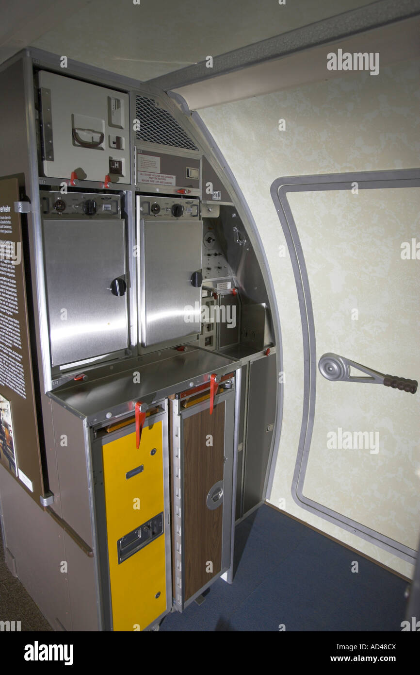 Aeroplane kitchen in a Boeing 727 Stock Photo Alamy