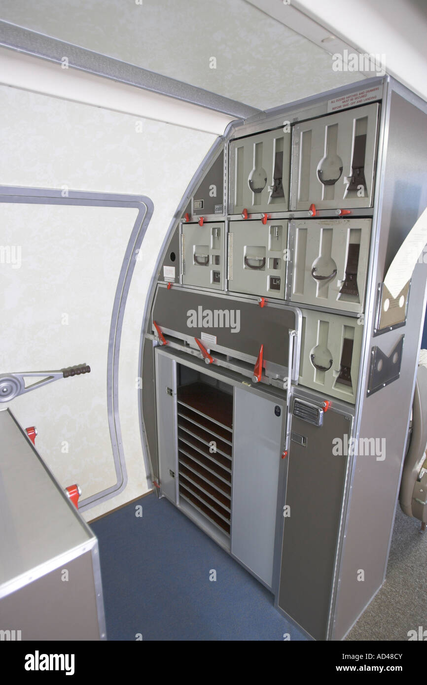 Aeroplane kitchen in a Boeing 727 Stock Photo Alamy