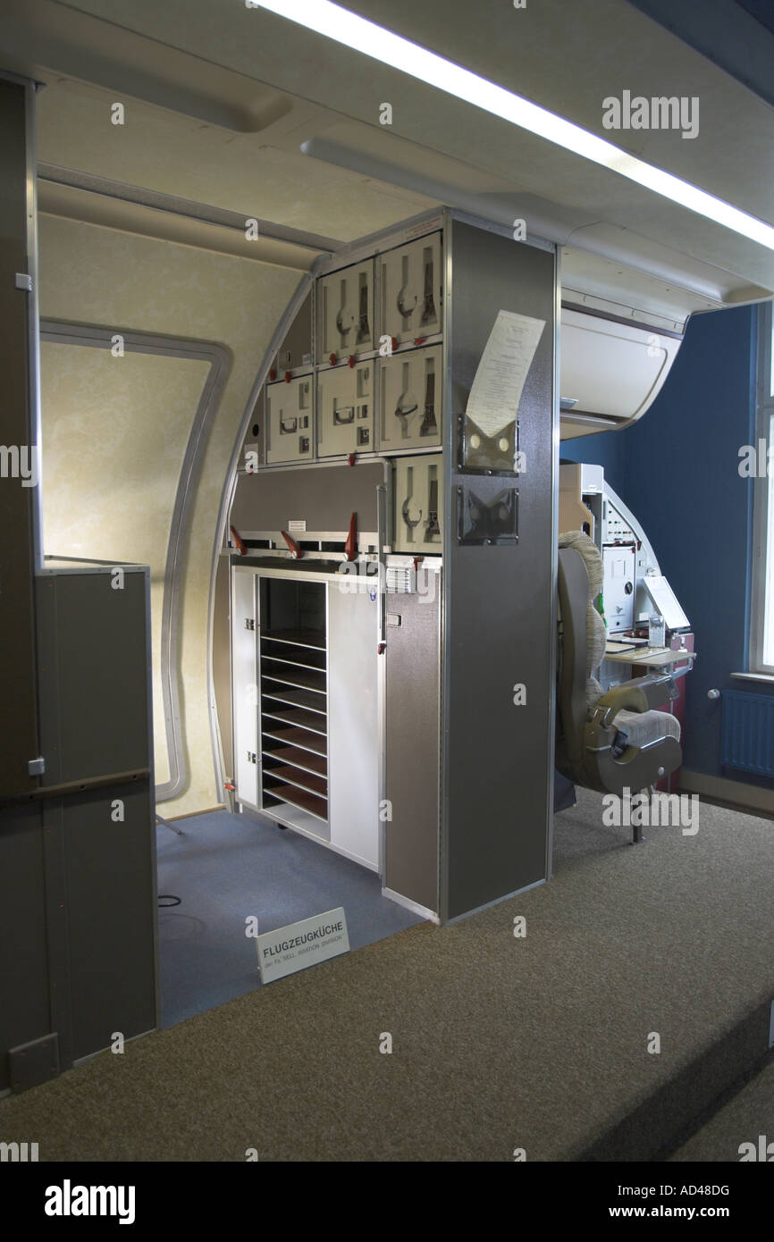 Aeroplane kitchen in a Boeing 727 Stock Photo Alamy