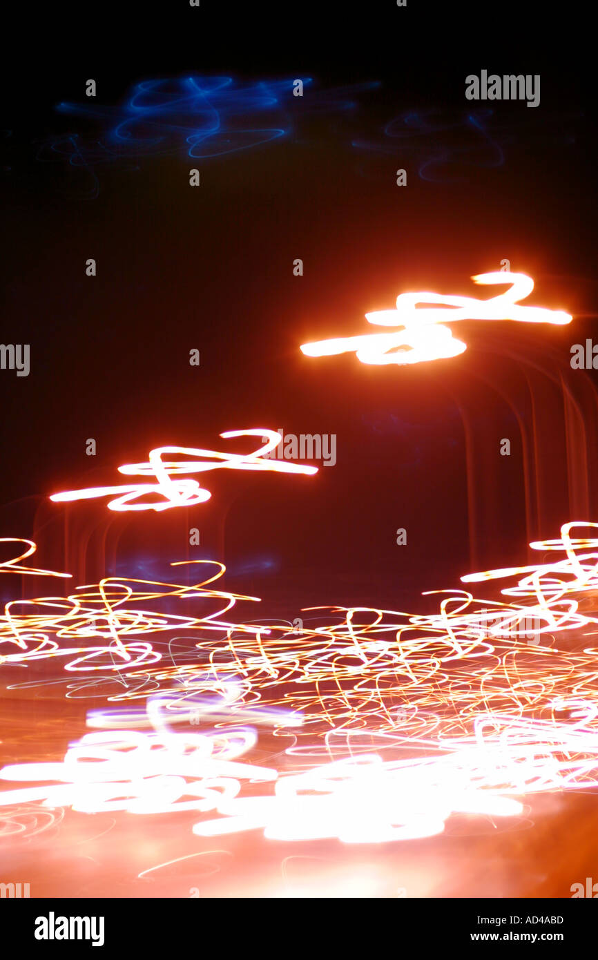 Abstract Night Life Night life of a street Light abstract Stock Photo - Alamy