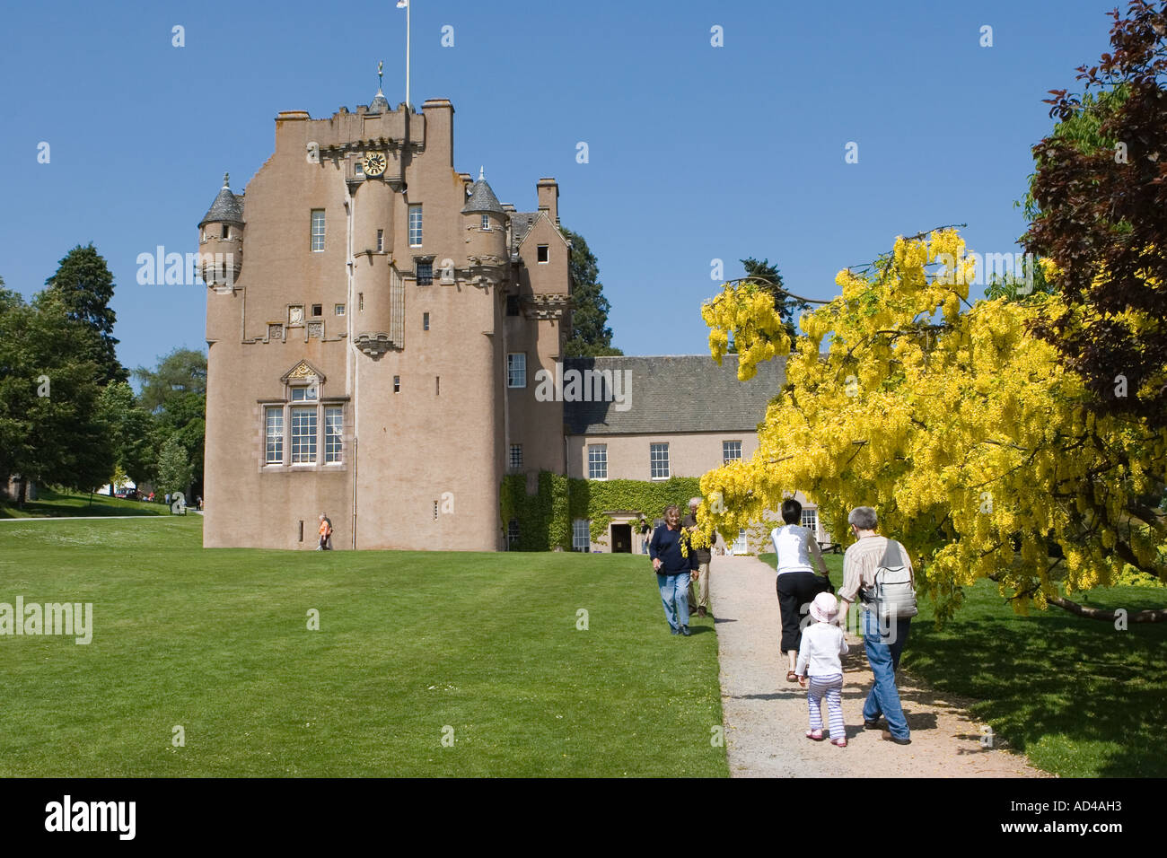 People at Crathes Castle, gardens & Grounds, and buildings of 16th
