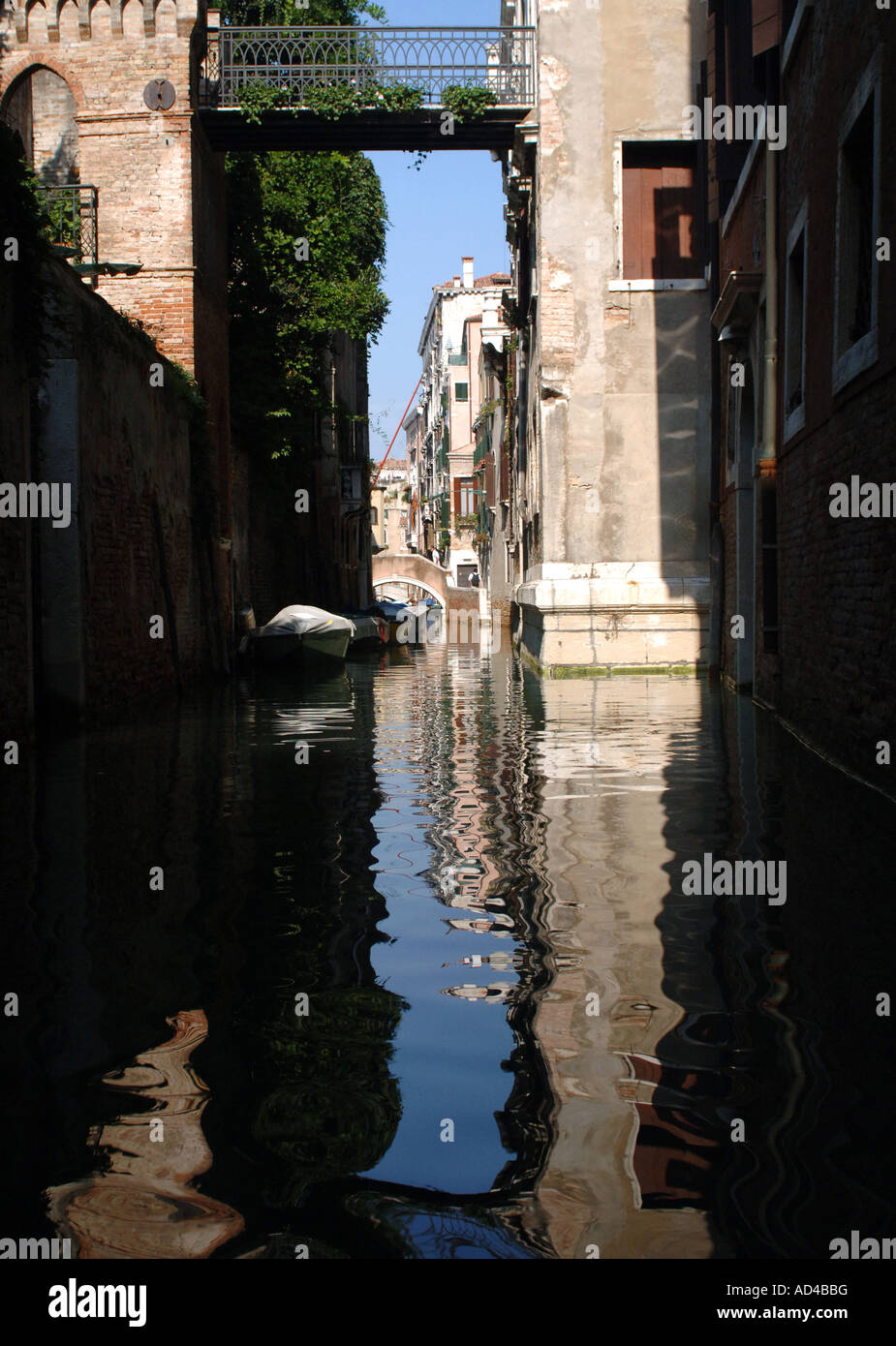 Reflections on Venetian Canal, Italy Stock Photo - Alamy