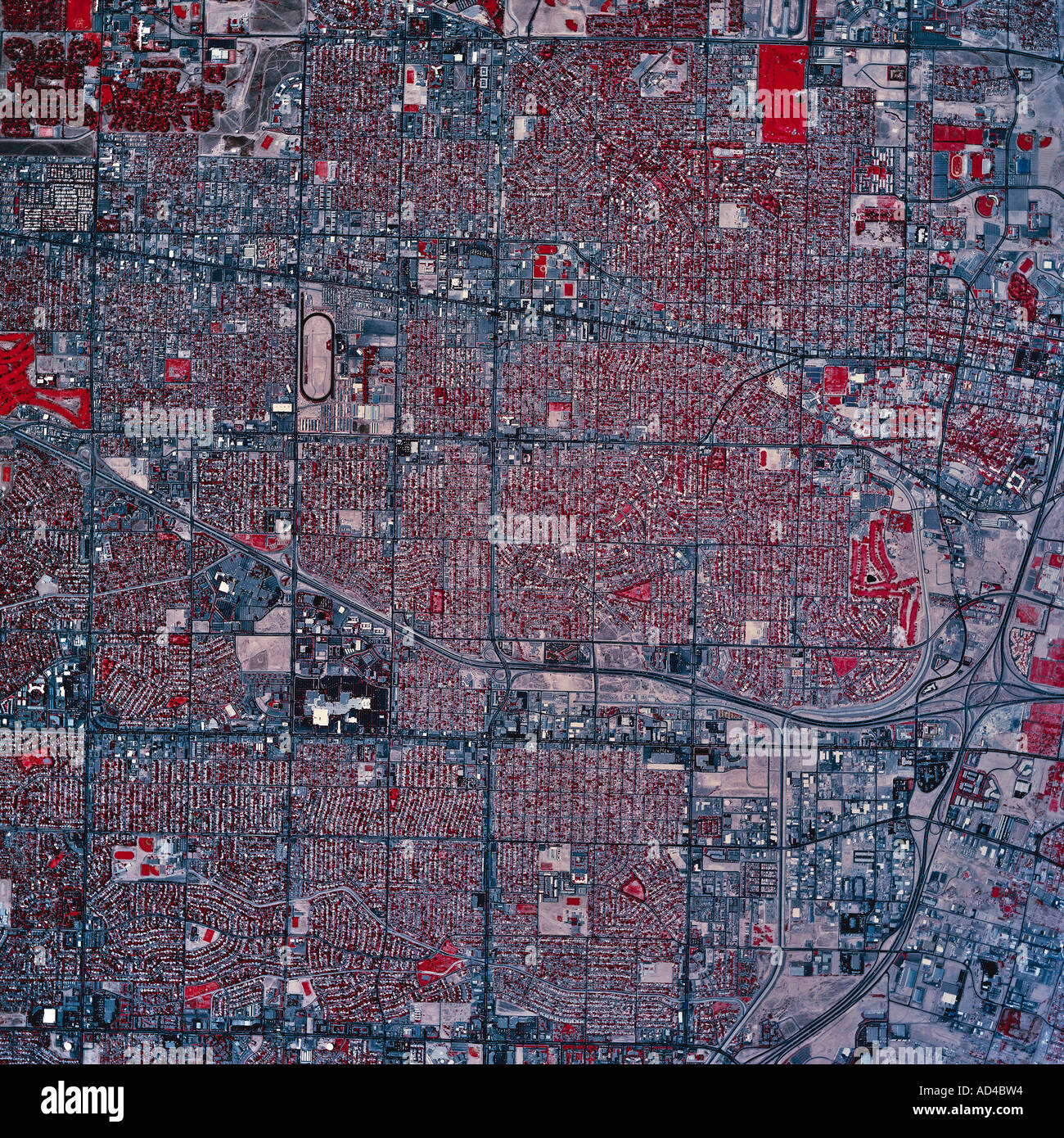 Albuquerque New Mexico Satellite Image Stock Photo 7600339 Alamy