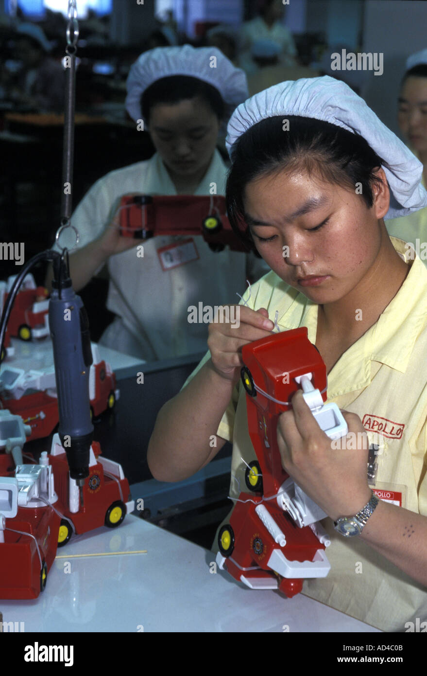 CHINA ASSEMBLY LINE AT APOLLO TOY FACTORY GUANGDONG PROVINCE Stock Photo