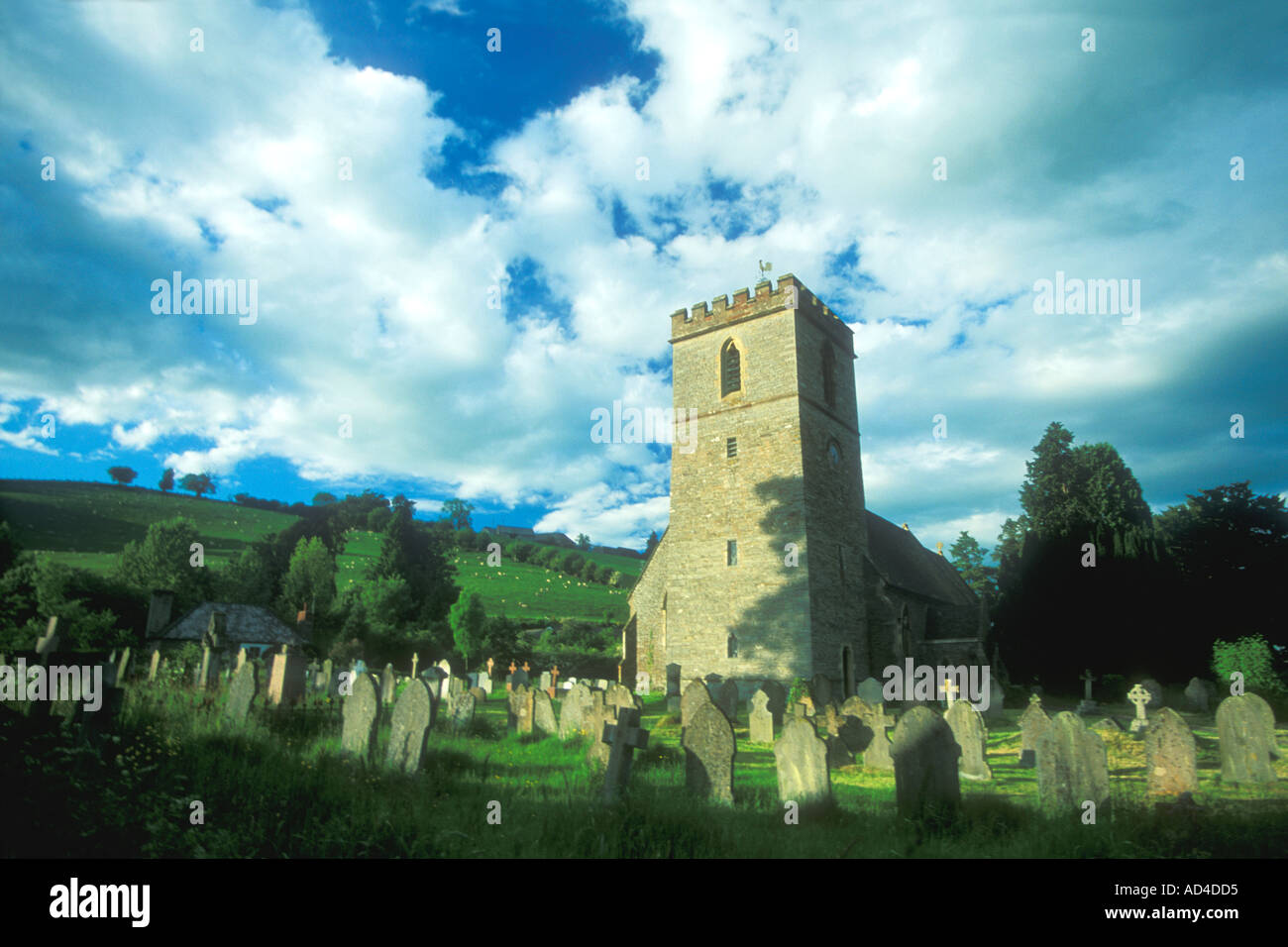 Whitney Church and Churchyard near Hay on Wye Hereford Herefordshire England UK United Kingdom Great Britain Europe Stock Photo