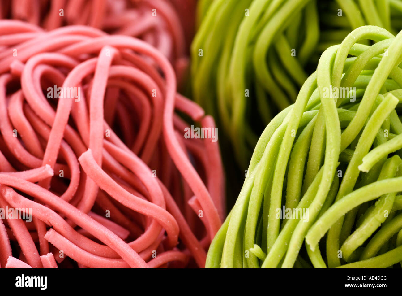 Multicolored noodles Stock Photo