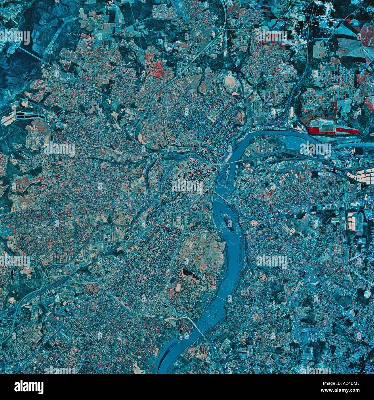 Satellite View Of Virginia Richmond, Virginia, Satellite Image Stock Photo - Alamy