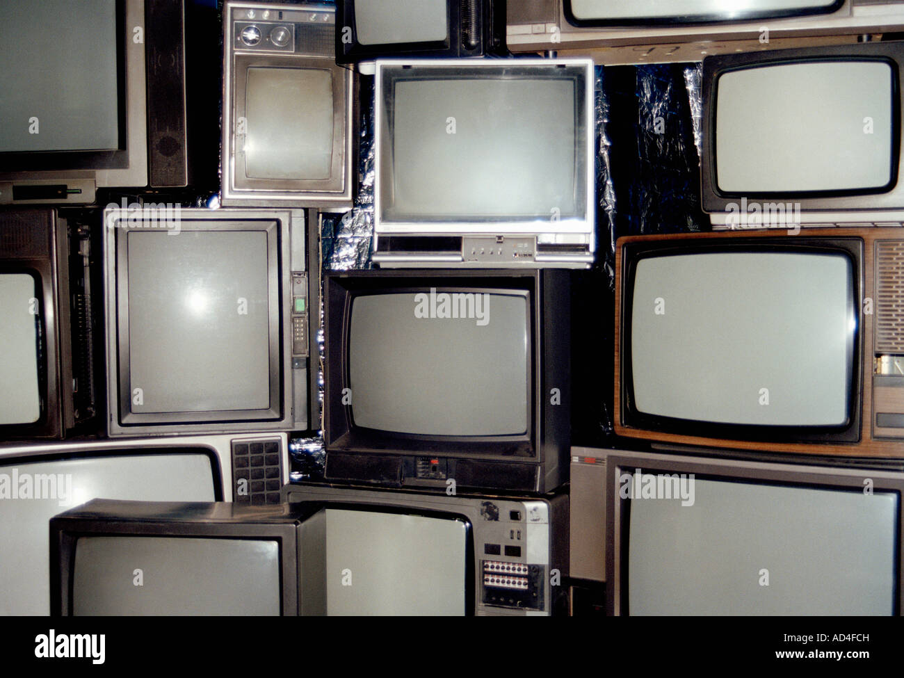 A collection of television sets Stock Photo