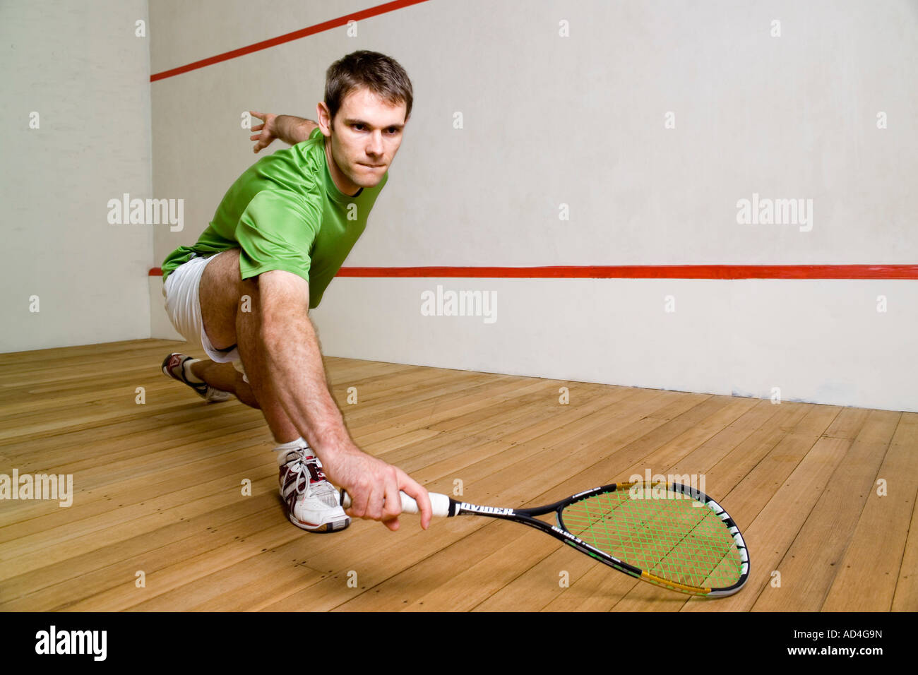 A man playing squash Stock Photo Alamy