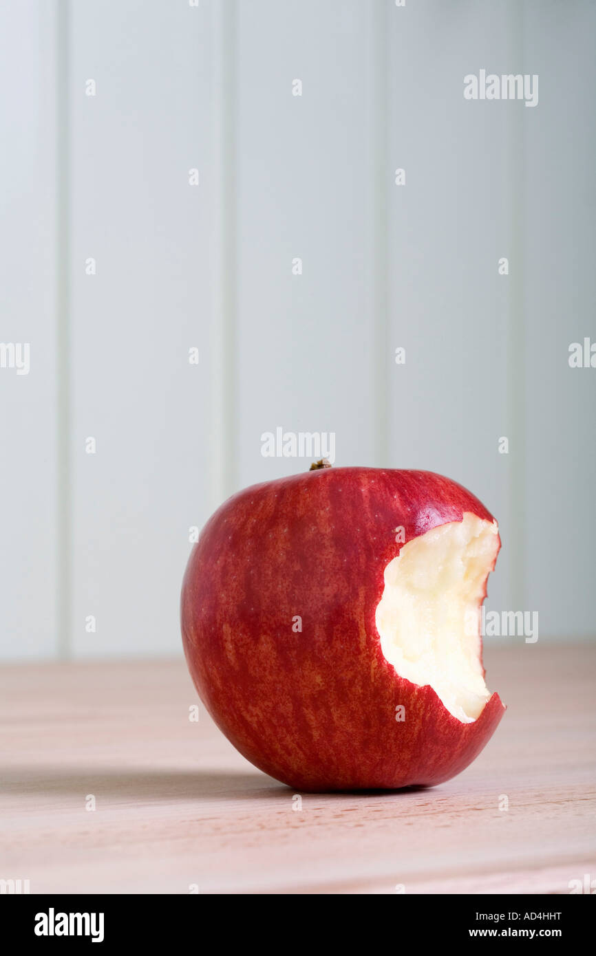 Missing bite from an apple Stock Photo