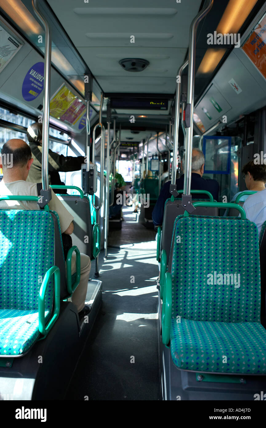 Inside View Down Bus Paris France Stock Photo Alamy Inside View Down Bus Paris France Stock Photo Alamy