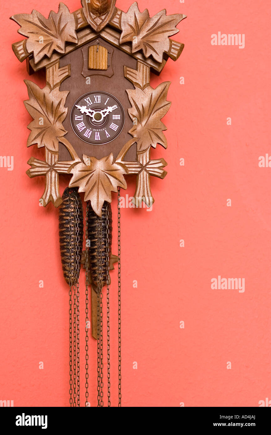 A cuckoo clock on a wall Stock Photo Alamy