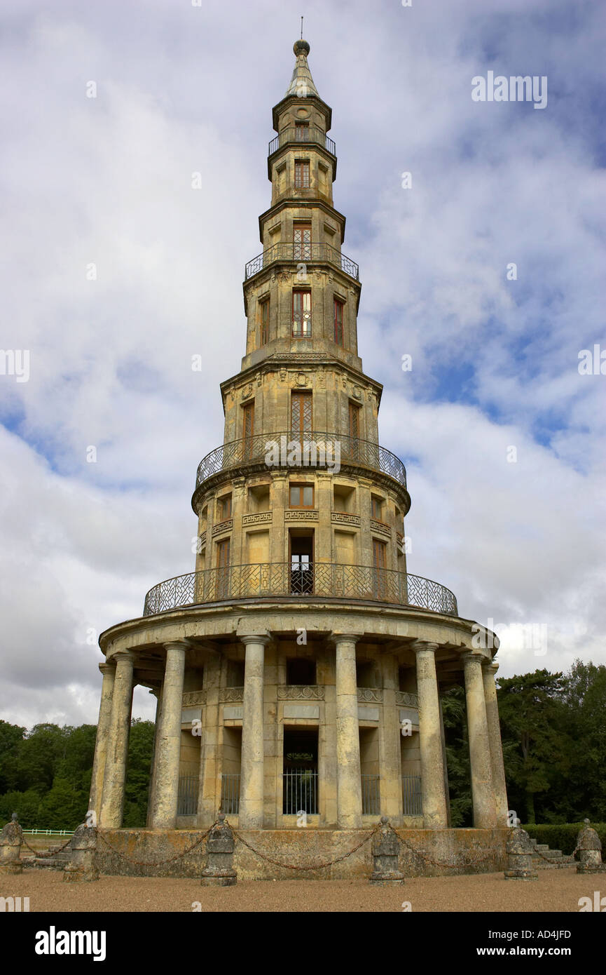 Pagoda at chanteloup amboise loire valley france Stock Photo