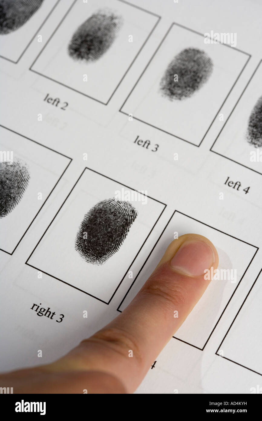 A person being fingerprinted Stock Photo