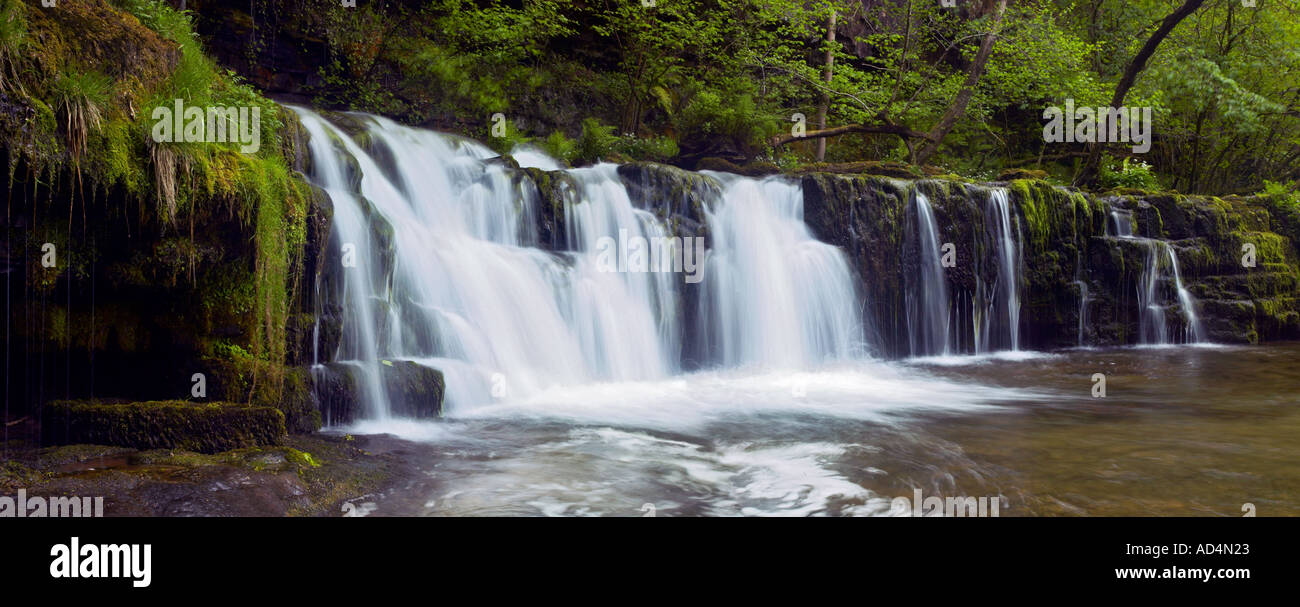 Horseshoe Falls, Brecon Beacons National Park, Wales, UK Stock Photo