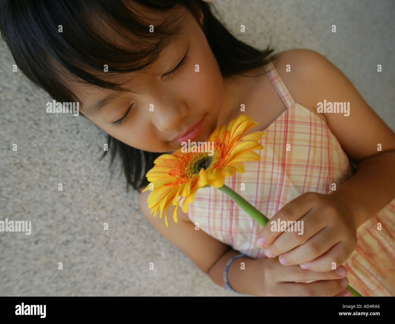 Black child smelling flower hi-res stock photography and images - Alamy
