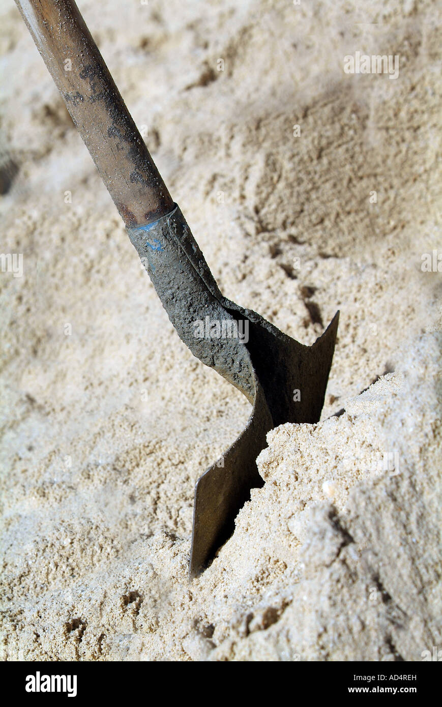 Hand shovel in the sand Stock Photo Alamy