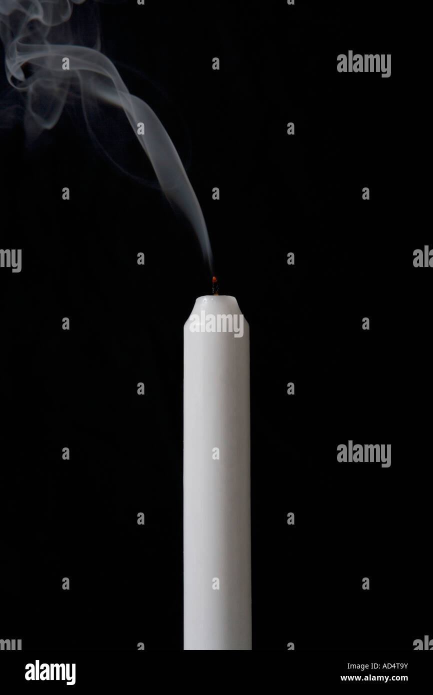 An extinguished candle Stock Photo Alamy