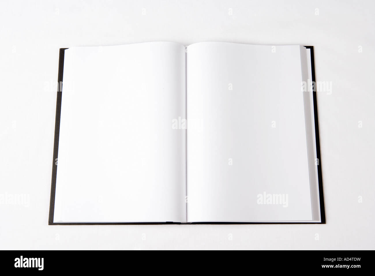 An open book with blank pages Stock Photo - Alamy