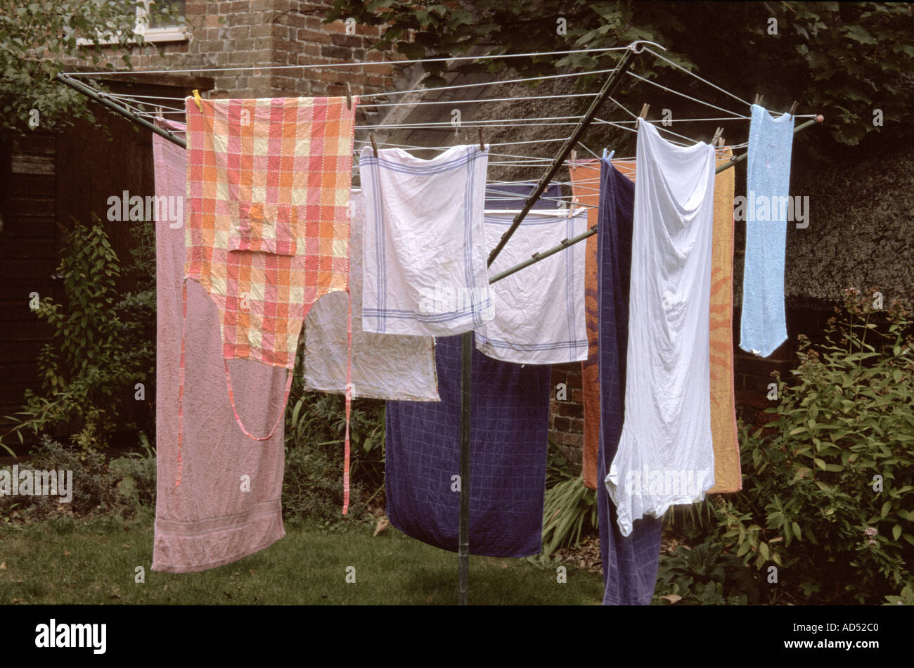 Washing clothes line Stock Photo Alamy