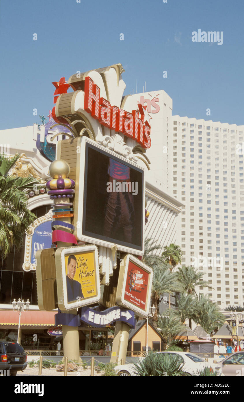 Las Vegas Nevada USA Harrahs Hotel Stock Photo