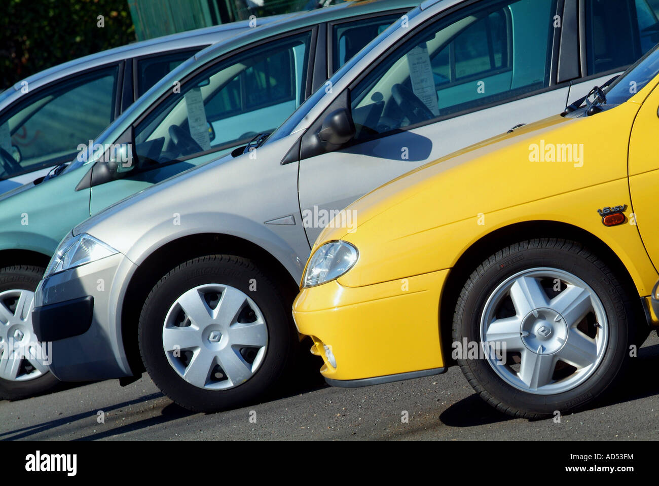 Used cars park Stock Photo - Alamy