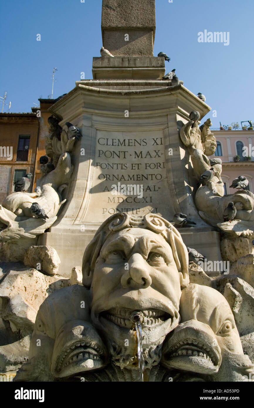 Rome Italy The Piazza della Rotunda fountain by Giacomo della Porta ...