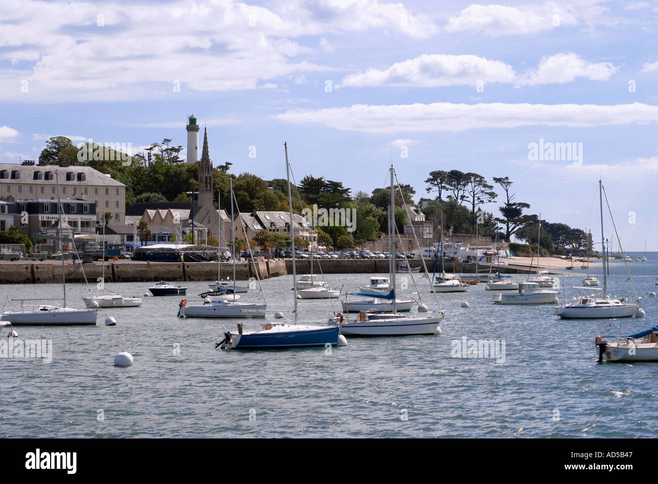 The harbour Benodet S Brittany Stock Photo Alamy