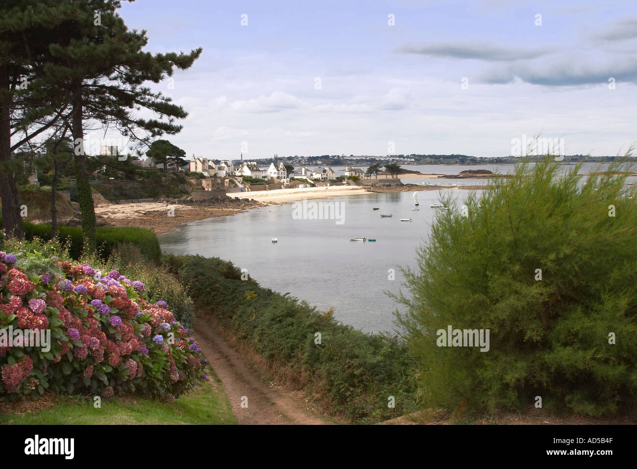 The bay of Carantec N Brittany Stock Photo