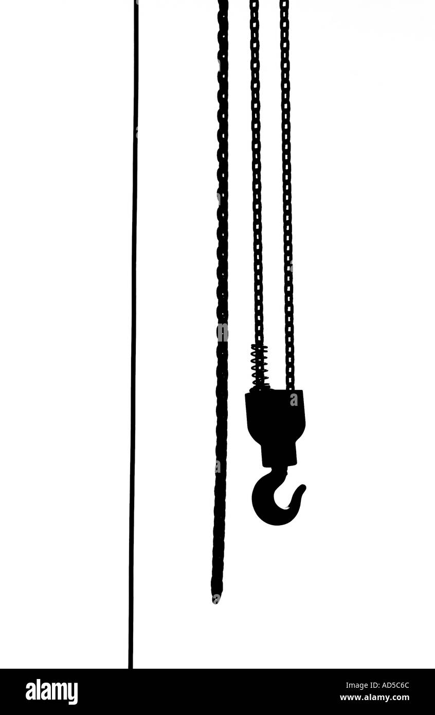 industrial hook on a chain Stock Photo