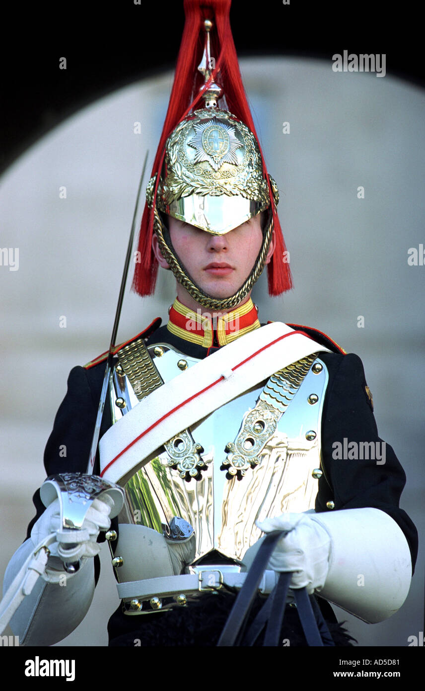 Soldier on duty at Horse Guards Parade in London Britain UK Stock Photo