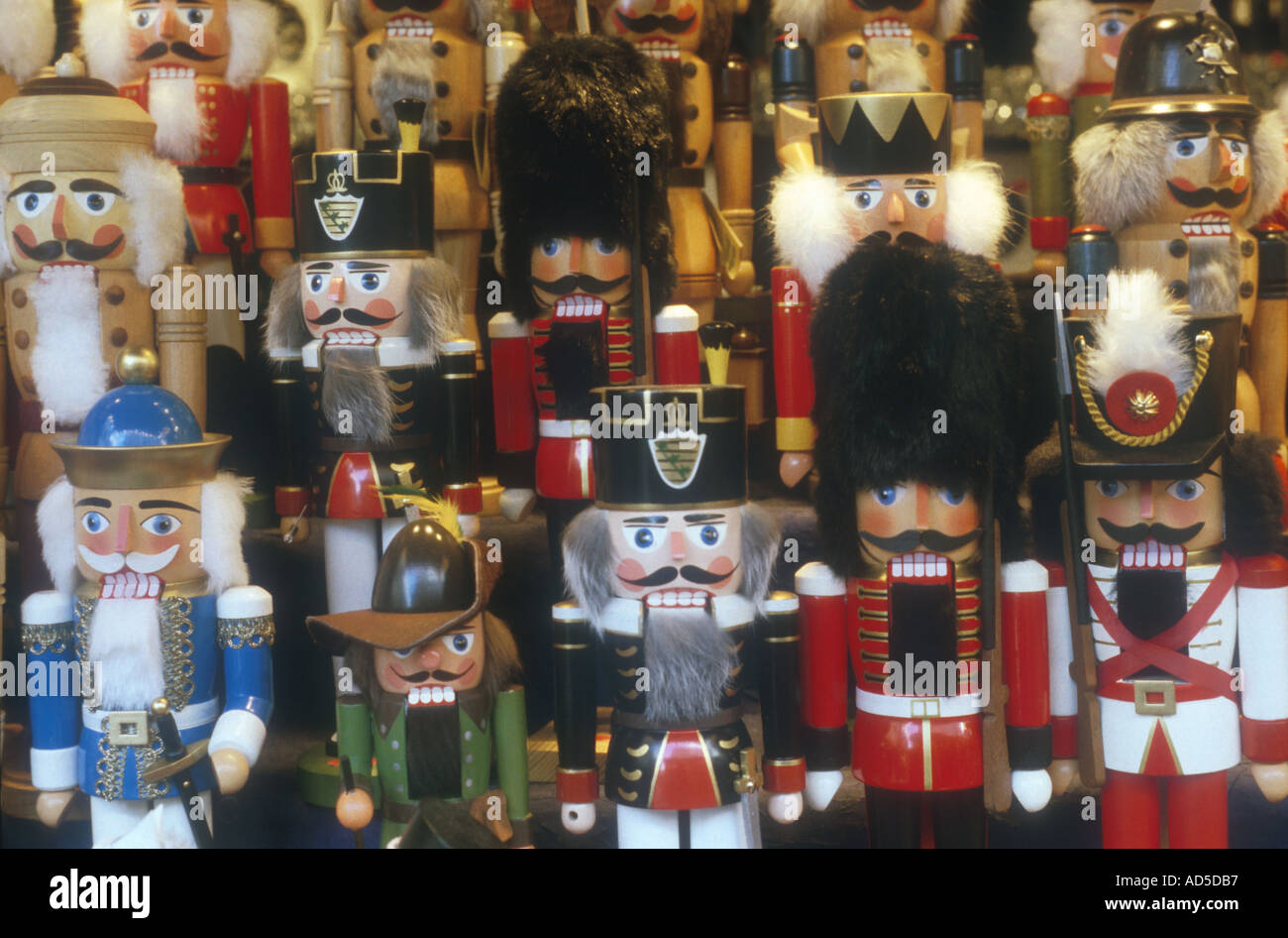 assembly or meeting of nutcrackers on the Christmas fair Munich Bavaria
