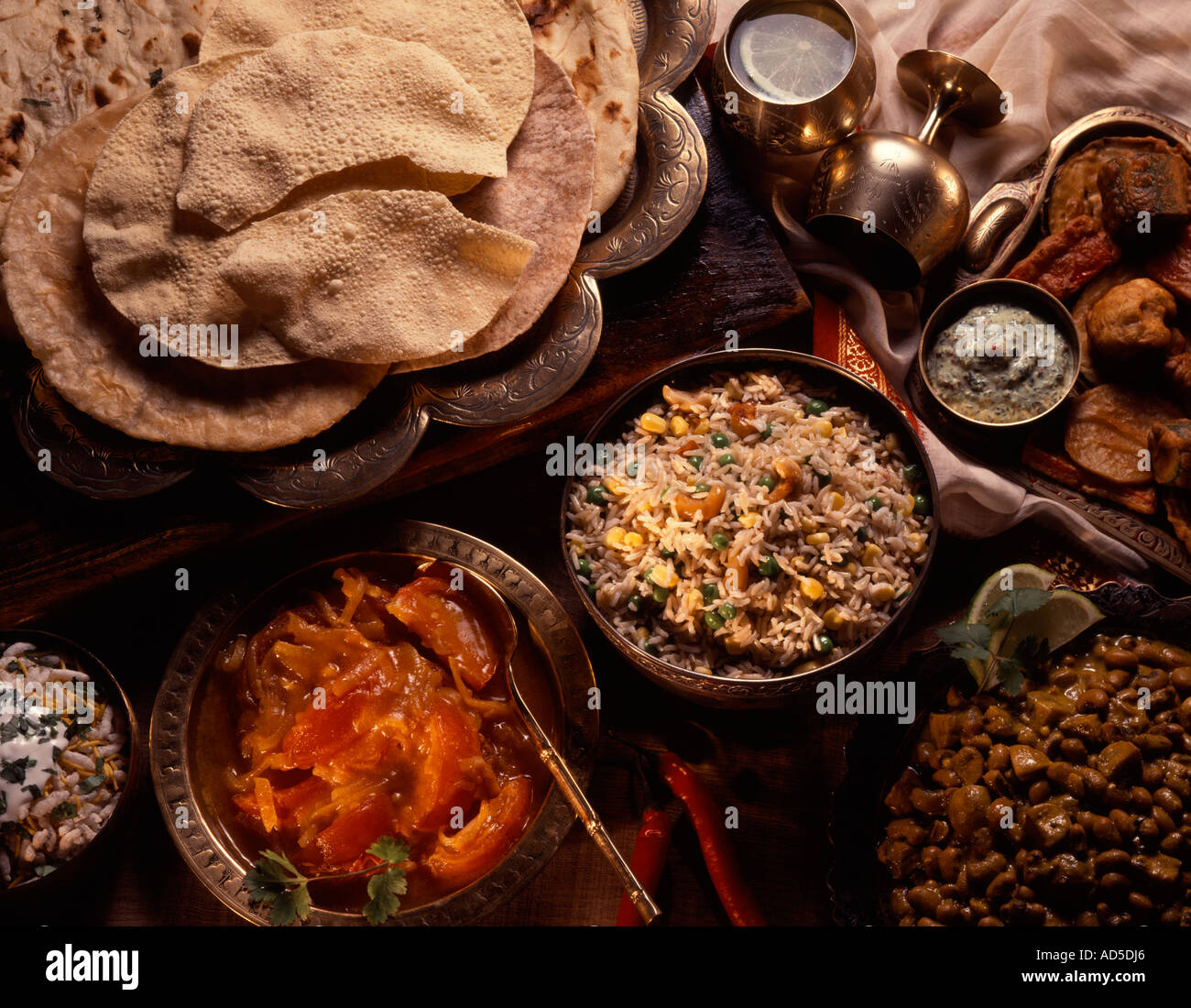 Indian vegetarian meal Stock Photo - Alamy
