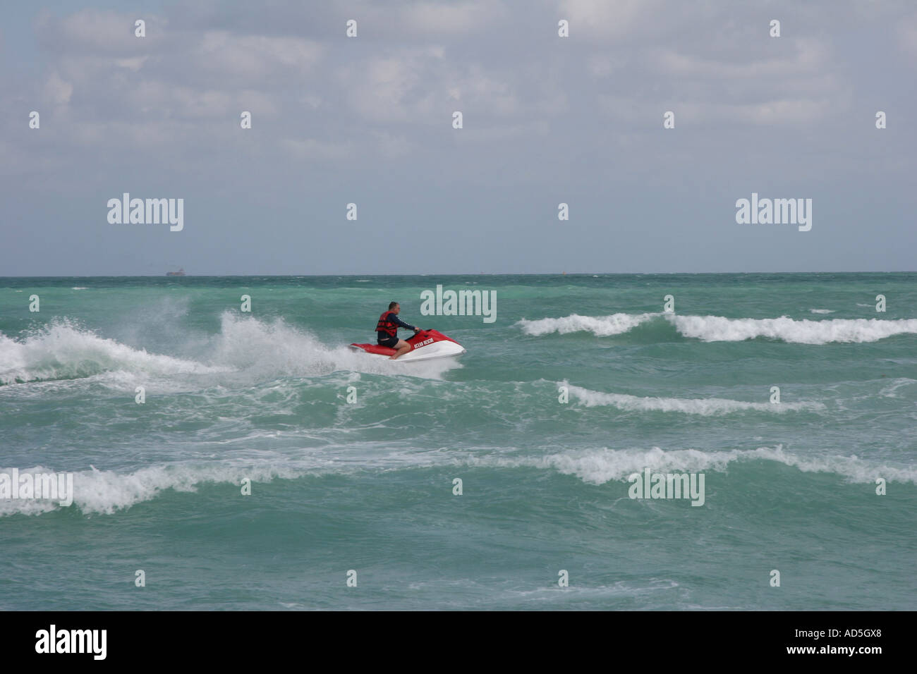 Jet Ski in the Surf Stock Photo Alamy