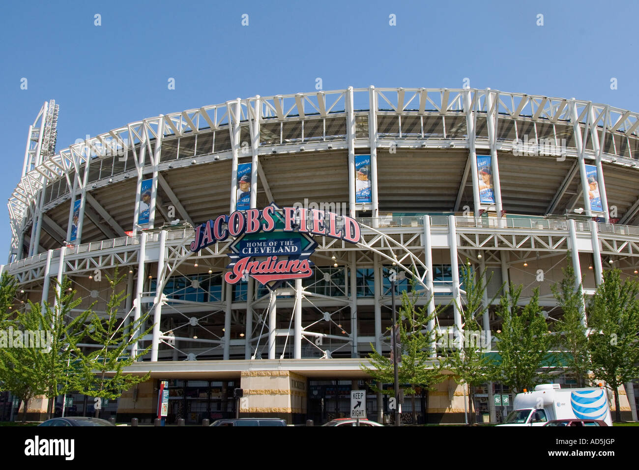 Exterior of Jacobs Field in Cleveland Ohio USA Stock Photo Alamy