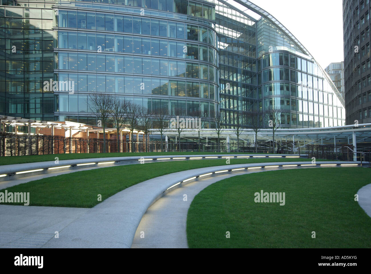 Part of Bressenden Place office & shopping development an open space adjacent to Cardinal Place Shopping Centre Victoria Westminster London England UK Stock Photo