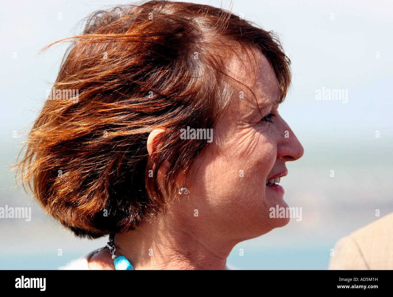 Tessa Jowell MP and Minister for the 2012 Olympics on a fact finding visit to sailing venue Weymouth Stock Photo