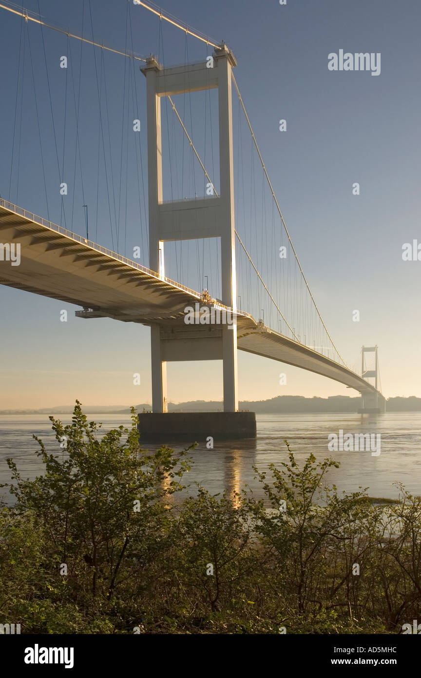 Severn Bridge from Beachley Wales Stock Photo Alamy