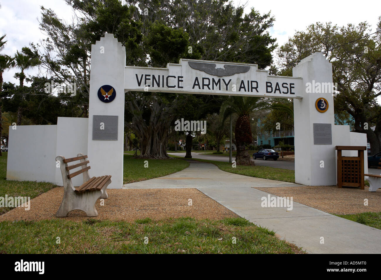 replica of the venice army air base main entrance on venice avenue