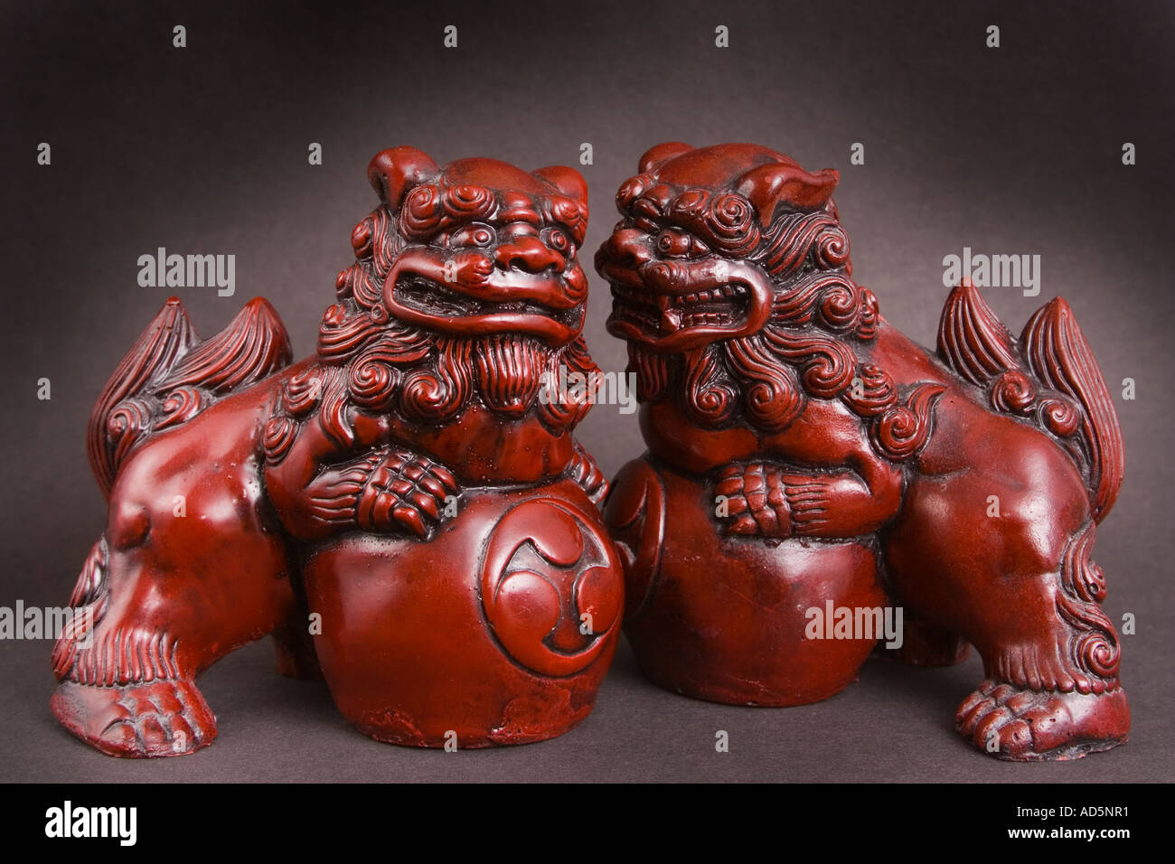 Chinese guardian lions Stock Photo