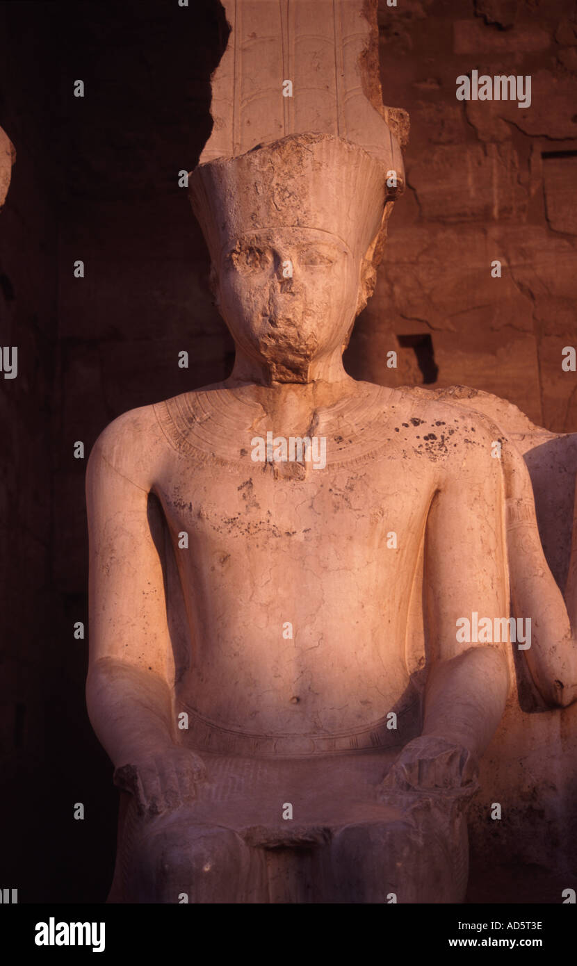 Statue of a pharoah Luxor Temple Luxor Egypt Stock Photo - Alamy