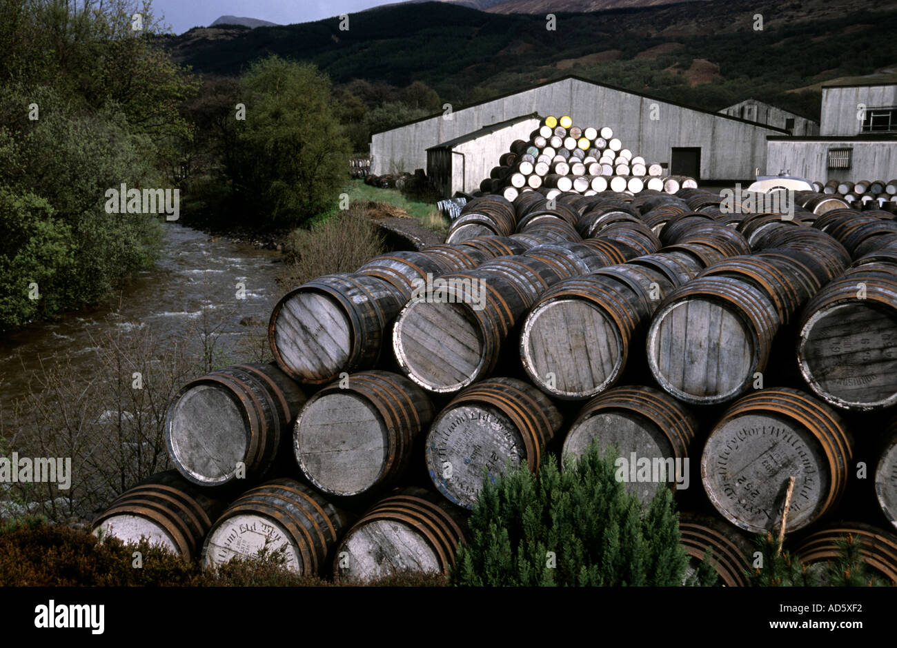Scotland Whisky Distillery Ben Nevis Fort William Stock Photo Alamy