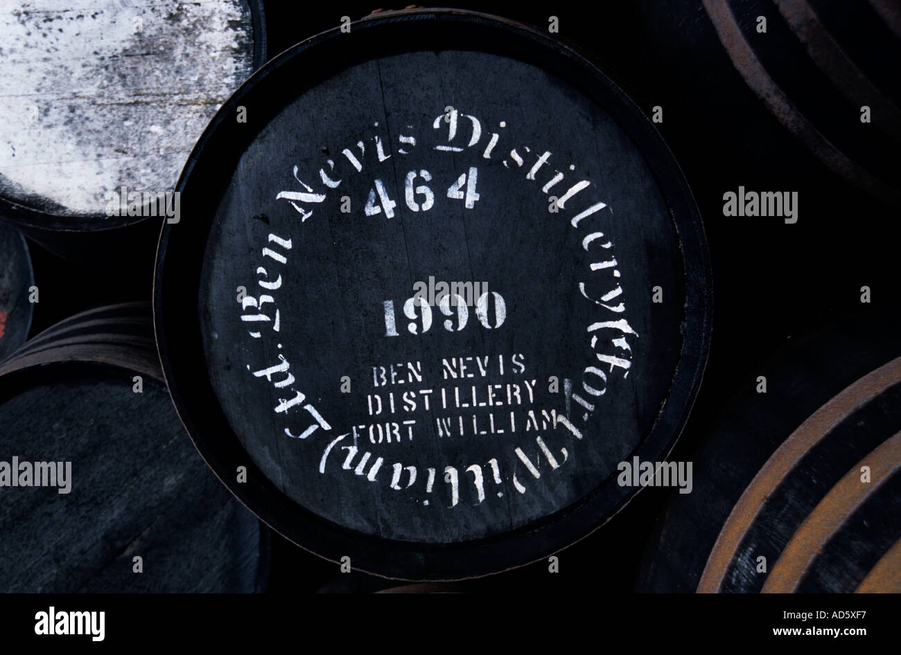 Scotland Whisky Distillery Ben Nevis Fort William Stock Photo Alamy