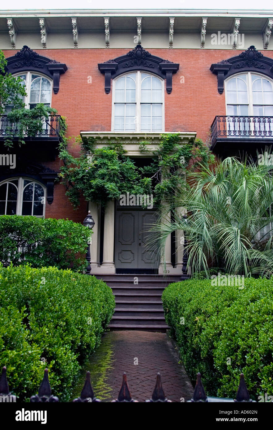 Exterior of the Mercer Williams House in Savannah Georgia USA Stock Photo