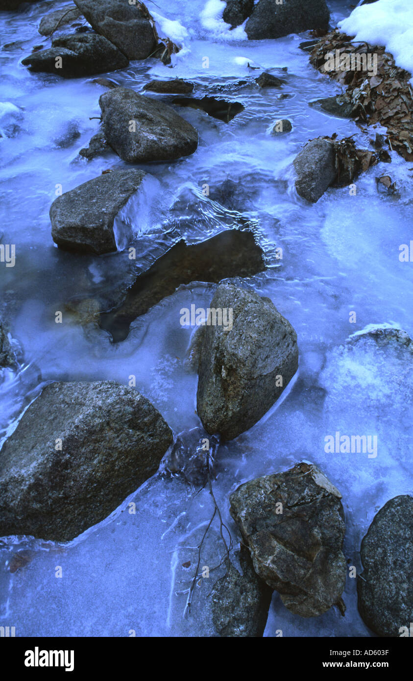 Frozen creek in Mt Sorak National Park South Korea Stock Photo