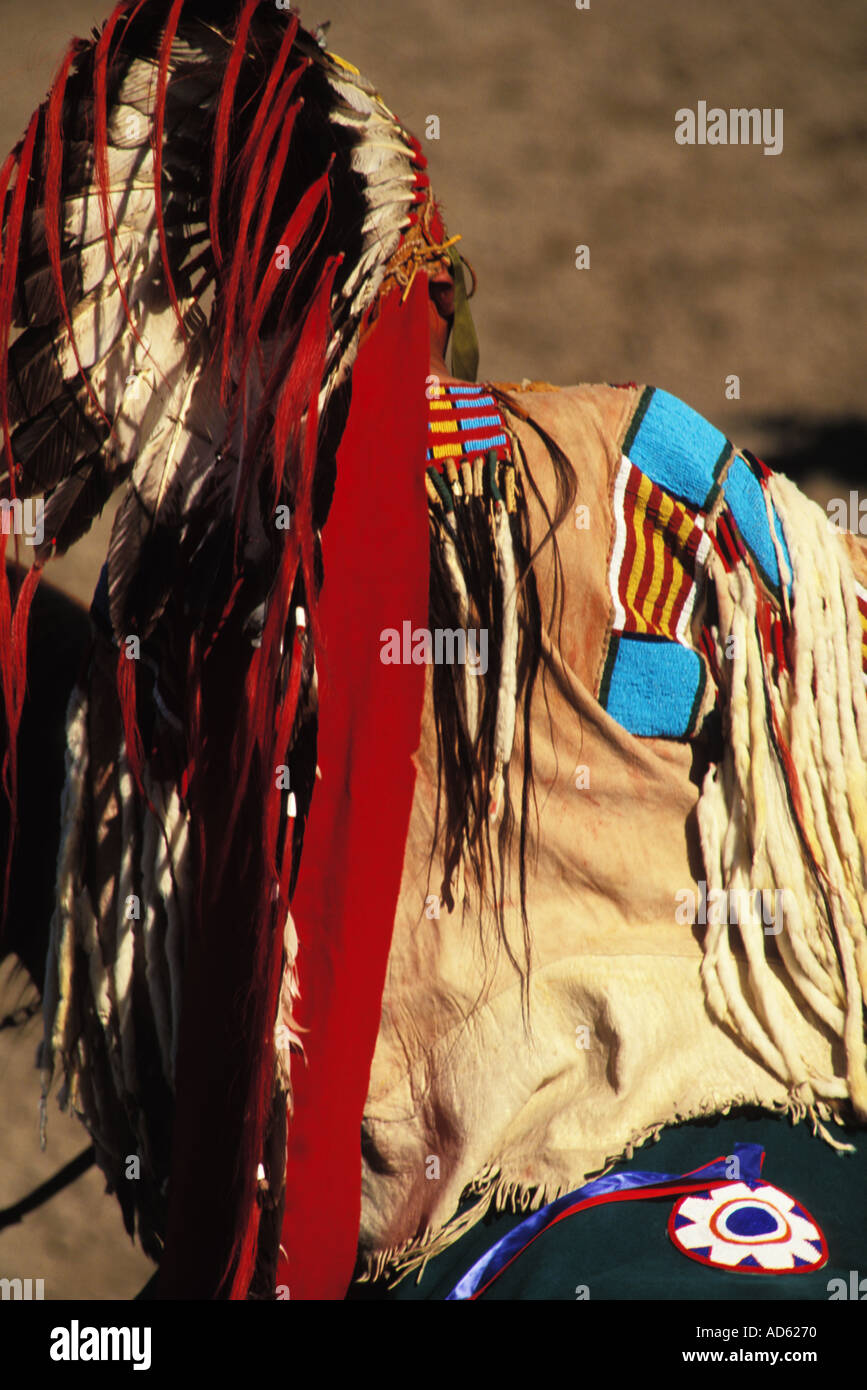 American Indian in headdress Stock Photo